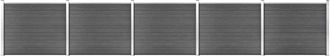 vidaXL Set De Paneles De Valla Wpc Negro 872x146 Cm Vidaxl
