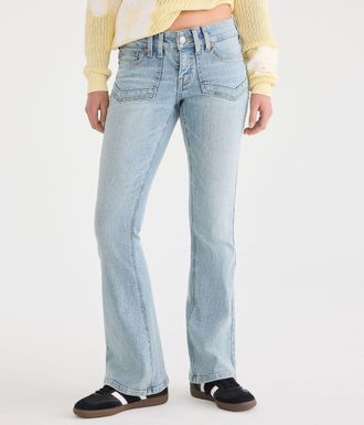 A&eacute;ropostale Low-Rise Flare Jean
