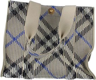 Burberry Womens Small Knitted Tote - Lichen - Blue - One Size