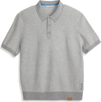 Scotch & Soda Recycled Cotton Blend Polo Sweater in Gull at Nordstrom Rack, Size X-Large