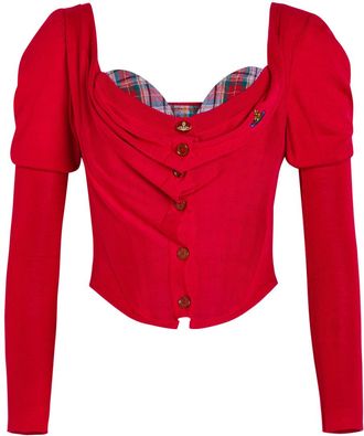 Vivienne Westwood Bea Layered Wool-blend Corset top - Red - 44 (UK12 / M)