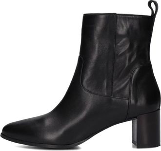 Notre-V Schoenen, Dames, Zwart, 42 EU, Leer, Elegante Zwarte Enkellaarsjes
