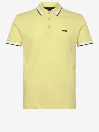 HUGO BOSS katoenen piqu&eacute; poloshirt met logo