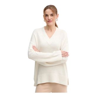 Benetton Dames, Truien, Wit, Maat: M Wol