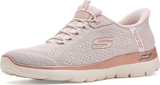 Skechers Martha Stewart Arch Fit Summits - Soft Shimmer Hands Free Slip-ins Womens Shoes Light Pink : 8.5 B - Medium, Textile