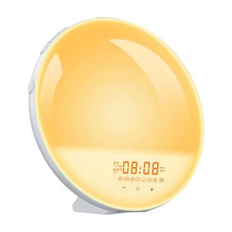 OEM Reloj Despertador Con Simulaci&oacute;n De Amanecer, Dos Alarmas, Radio Fm Y 7 Sonidos Naturales (luces De Colores)