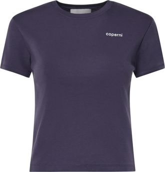 Coperni Baby Tee - Dames - Tops - Blauw - Maat: S Katoen