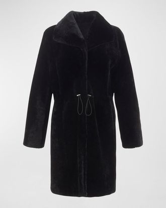 Gorski Reversible Belted Lamb Shearling Stroller Jacket