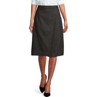 Lands End School Uniform Solid A-line Skirt Below the Knee in Academic Gray at Nordstrom, Size 4