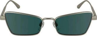 Calvin Klein Green Cat Eye Ladies Sunglasses CK24110S 716 53