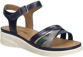 Josef Seibel Sevran Ankle Strap Platform Wedge Sandal in Darkblue at Nordstrom Rack, Size 10-10.5Us / 41Eu