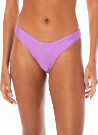 Maaji Metallic Bikini Bottom In Lilac