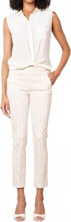 Avenue Montaigne Lulu Straight Cropped Pant In Trebark