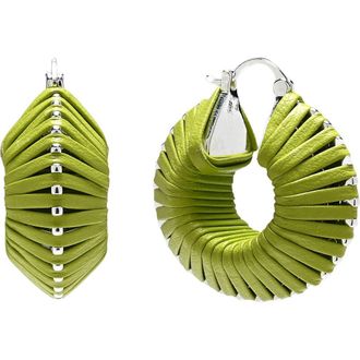 Eye Candy Los Angeles Alice Statement Hoop Earrings in Green at Nordstrom Rack
