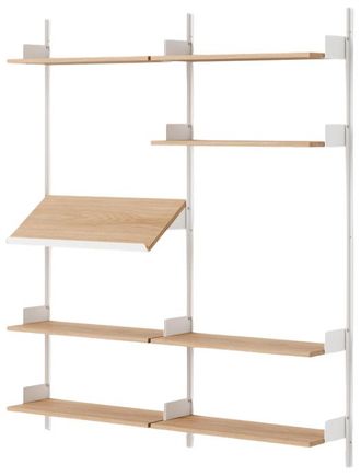 New Works Wandregal New Works Living - 190 x 163.5 cm, Eiche / Weiss