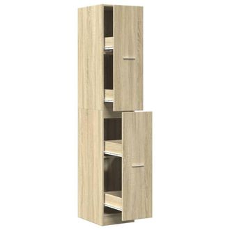 Berkfield Home Apothecary Cabinet&not;Sonoma Oak 30x41x174.5 cm Engineered Wood in Light Tan