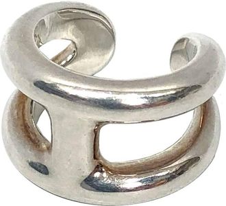 Herm&egrave;s Silver Silver 925 Band Ring (Pre-Owned)