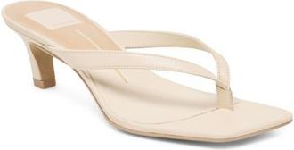 Dolce Vita Ramia Kitten Heel Flip Flop in Bone Leather at Nordstrom, Size 9.5