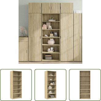 vidaXL Credenza in legno multistrato - Credenza Rovere Sonoma 70x41x185 cm in Legno Multistrato