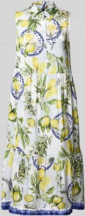 Marc Cain Hemdblusenkleid aus Viskose mit Knopfleiste in Weiss, Gr&ouml;&szlig;e 34