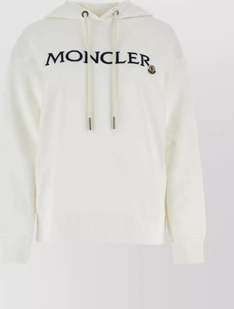 Moncler hooded ribbed cotton sweatshirt