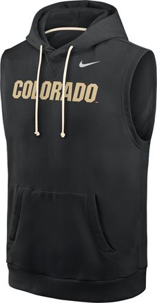 Nike Colorado Buffaloes Nike Mens NCAA Sleeveless Fleece Hoodie in Black | ZM03B4P138COLO-BLK