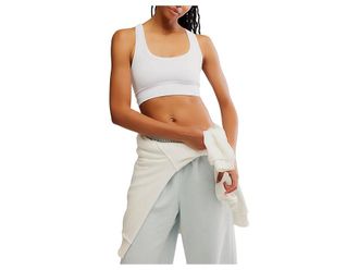 Free People Movement Go To Bra Womens Workout White : MD-LG (Womens 8-12), Cotton/Elastane