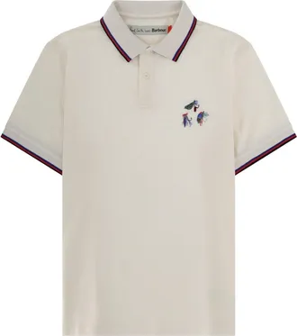 Barbour X Paul Smith Ribbed Collar Premium Cotton Polo Shirt