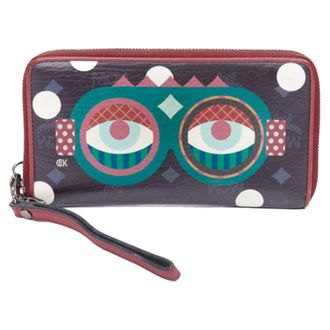 MCM Craig Karl Beyond Snowdome eye leather zip around long wallet