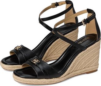 Michael Kors Mandy Wedge Womens Sandals Black : 9.5 M, Leather