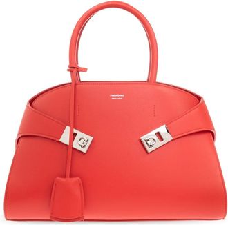 Ferragamo Hugo schoudertas - Dames - Handtassen - Rood - ONE Size - Leer - Tassen