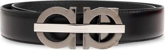 Ferragamo Double Adjus Leren Riem - Heren - Riemen - Zwart - 110 CM - Leer - Accessoires
