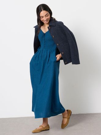 Fat Face FatFace Adele Blue Midi Dress