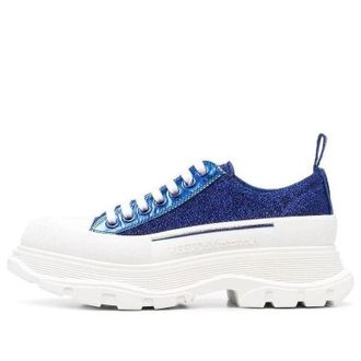Alexander McQueen (WMNS) Alexander McQueen Tread Slick Sneakers Royal Blue White 685707W4SG24521