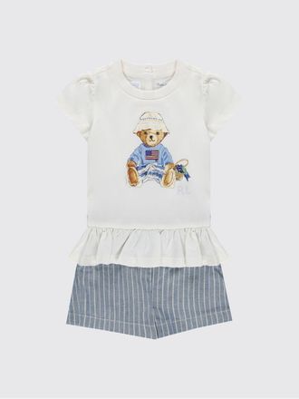Polo Ralph Lauren Completo due pezzi da bambino in cotone con stampa Teddy Bear