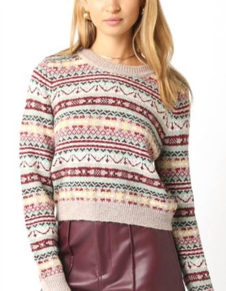 Olivaceous Switzerland Sweater In Fair Isle