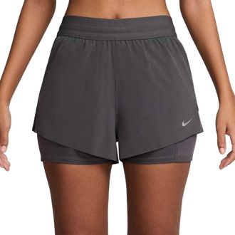 Nike FIT Swift 2-in-1-hardloopbroek voor dames (Dondergrijs)