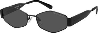 Marc Jacobs 496/Shiny Zonnebril - unisex - Zonnebrillen - Zwart - 55 MM - Accessoires
