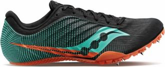 Saucony Womens Spitfire 5 Spike Shoes In Black Cool Mint