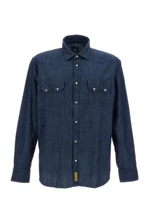 B.D. Baggies Dark Blue Solid Shirts