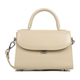 Lancaster Suave Even Flap Handbag - Dames - Handtassen - Beige - ONE Size - Leer - Tassen