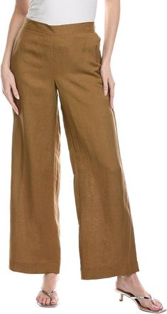 Kenneth Cole Refined Flat Front Linen-Blend Pant