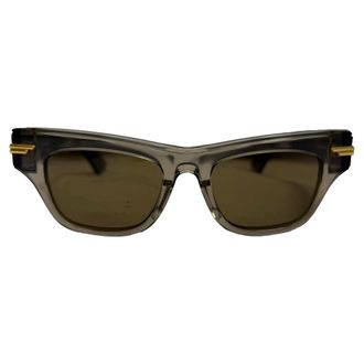 Bottega Veneta Pre-owned Womens BV1122S Square-Framed Sunglasses in Brown Acetate - Mocha - One Size