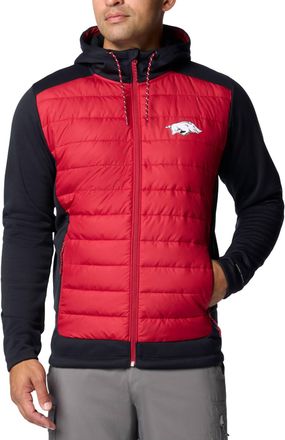 Columbia Arkansas Hybrid Hoodie In Black/red Velvet