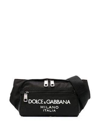 Dolce & Gabbana Black Logo nylon beltbag