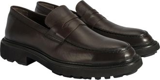 Desa Man Slip-Ons - Leather Upper, Flat Heel, Breathable, Antik Finish | Brown - 44