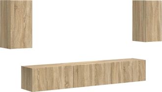 vidaXL Conjunto De Mueble De Tv 5 Uds. Roble Sonoma Vidaxl