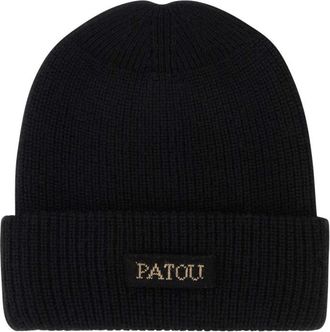 Patou Black Logo Beanie Hat
