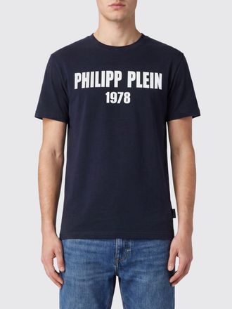 Philipp Plein T-shirt in cotone con stampa logo lettering a contrasto sul petto