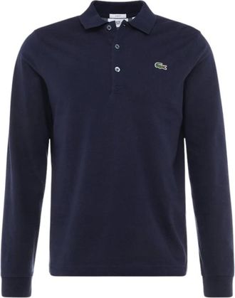 Lacoste Polo Shirt met Lange Mouwen - Heren - Polos - Blauw - 3XL - Katoen - Tops